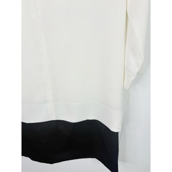 Club Monaco Layered Colorblock Drop Waist Mini Dress Size 2 White Black - Picture 10 of 12